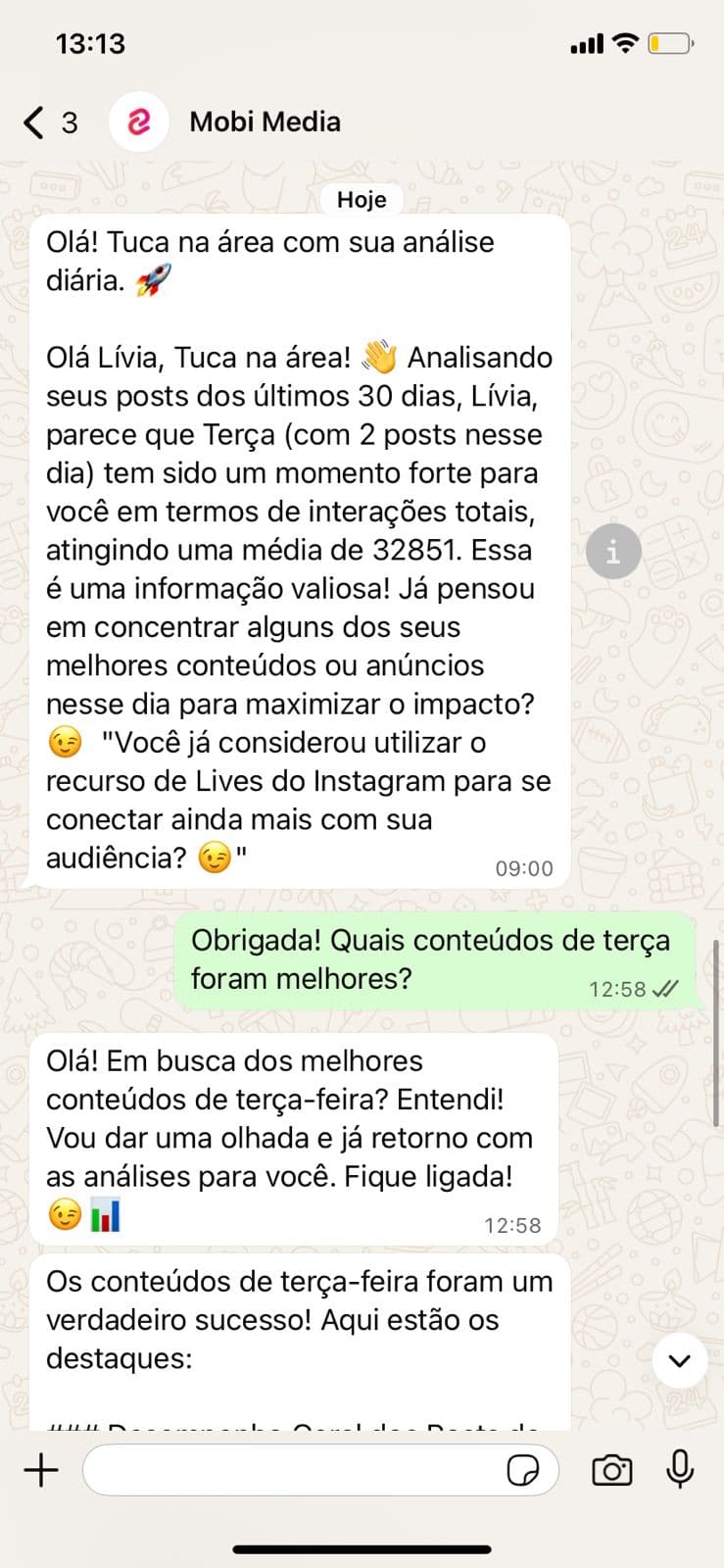 (1) Alerta Diário Recebido
