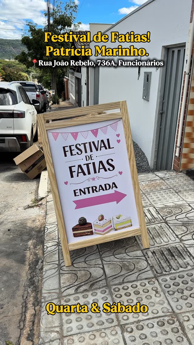 Festival de Fatias Artesanais da @patriciamarinhoconfart 

Fica na Rua João Rebelo…
